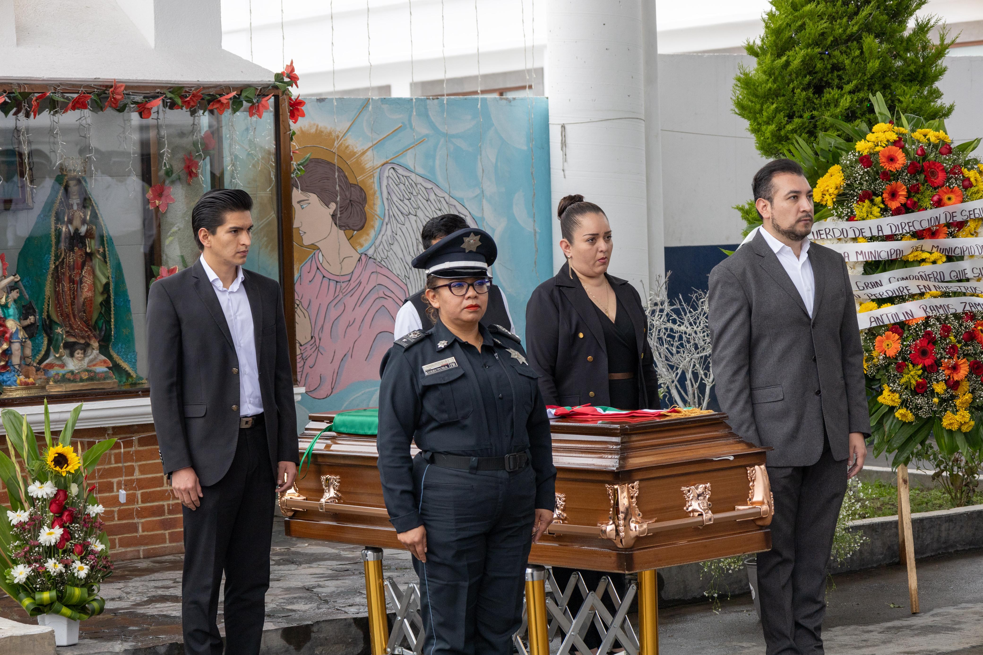 Huamantla rinde homenaje póstumo a elemento de Seguridad Pública